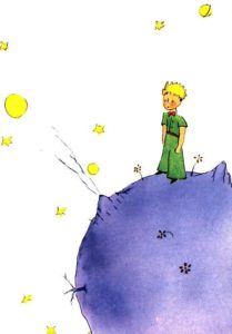 L'astéroïde B612 et le petit prince de Saint Exupery