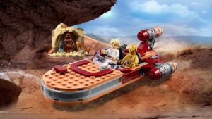 LEGO Star Wars, Le landspeeder de Luke Skywalker avec figurine de Jawa, Série Un nouvel espoir